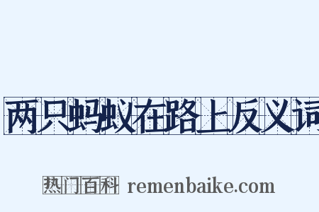 两只蚂蚁在路上反义词是什么意思的图片